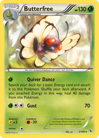Butterfree 3/106 Pokemon card