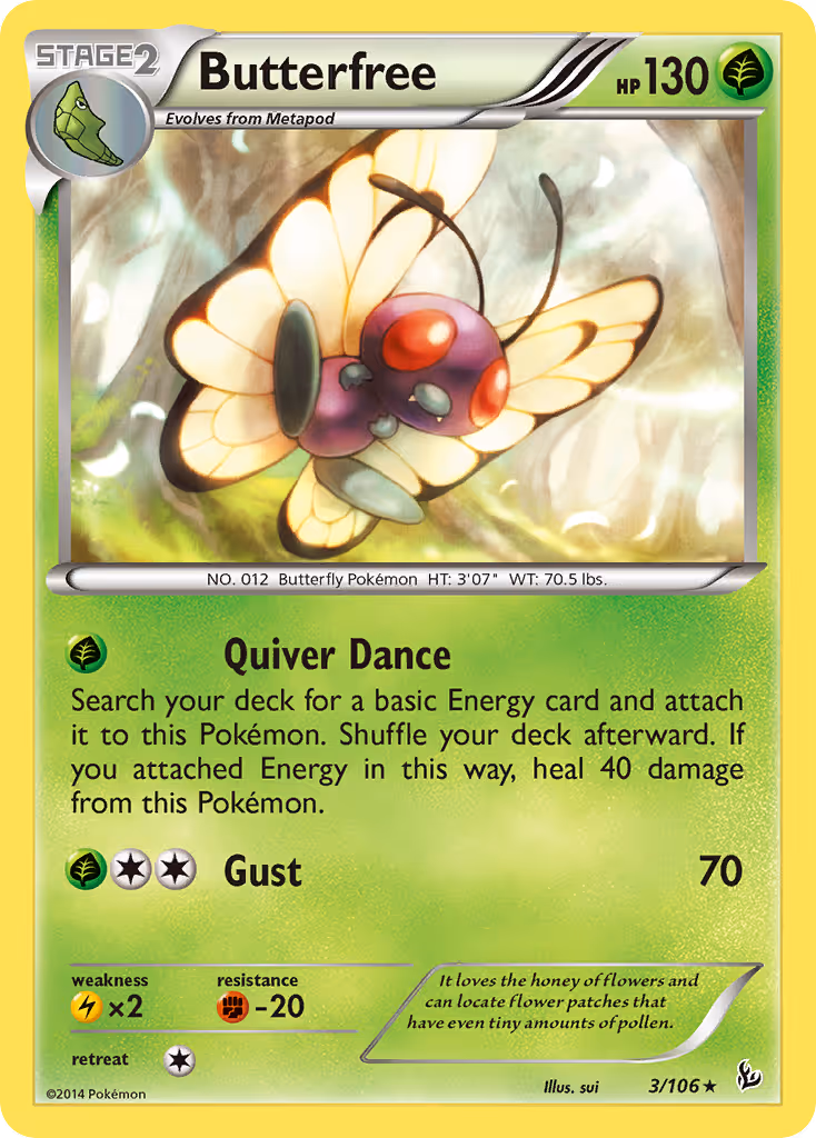 Butterfree 3/106 Pokemon card