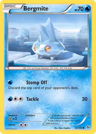 Bergmite 30/106 Pokemon card