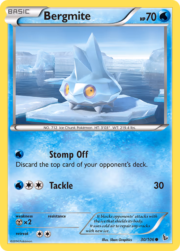 Bergmite 30/106 Pokemon card