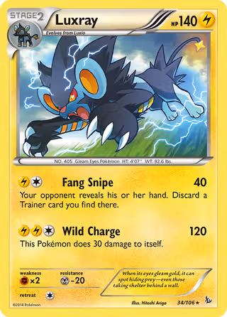Luxray 34/106 Pokemon card