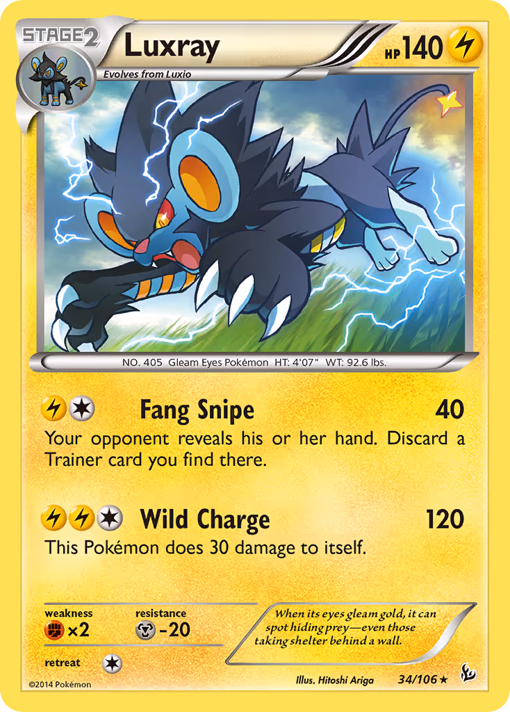 Luxray 34/106 Pokemon card