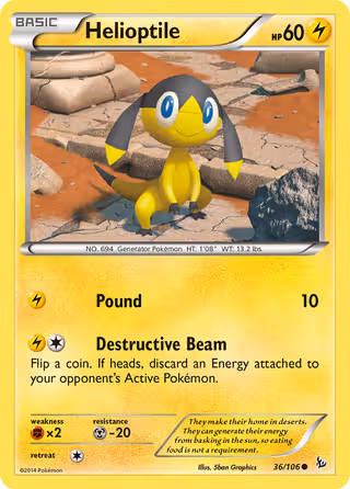 Helioptile 36/106 Pokemon card