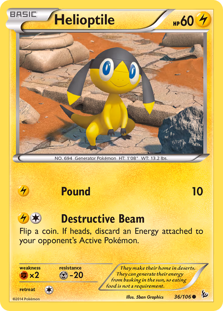 Helioptile 36/106 Pokemon card