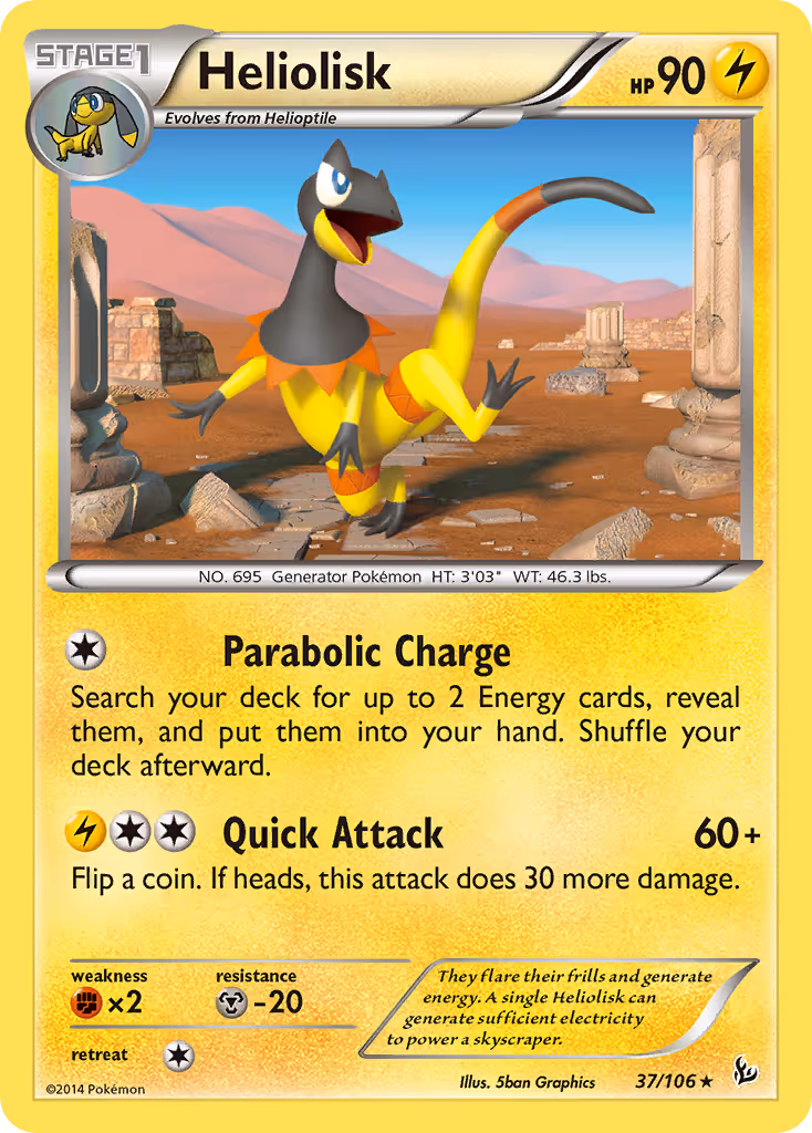 Heliolisk 37/106 Pokemon card