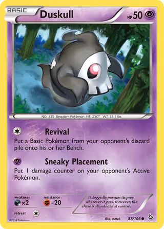 Duskull 38/106 Pokemon card