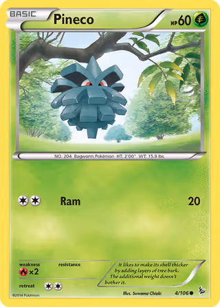 Pineco 4/106 Pokemon card
