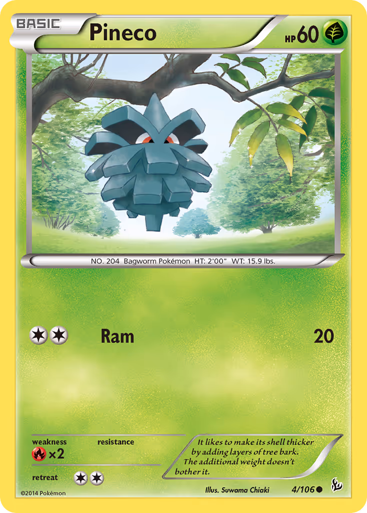 Pineco 4/106 Pokemon card