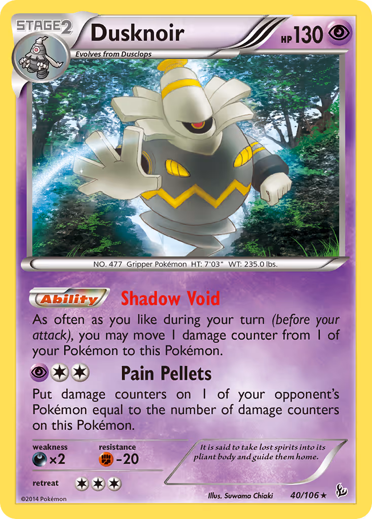 Dusknoir 40/106 Pokemon card