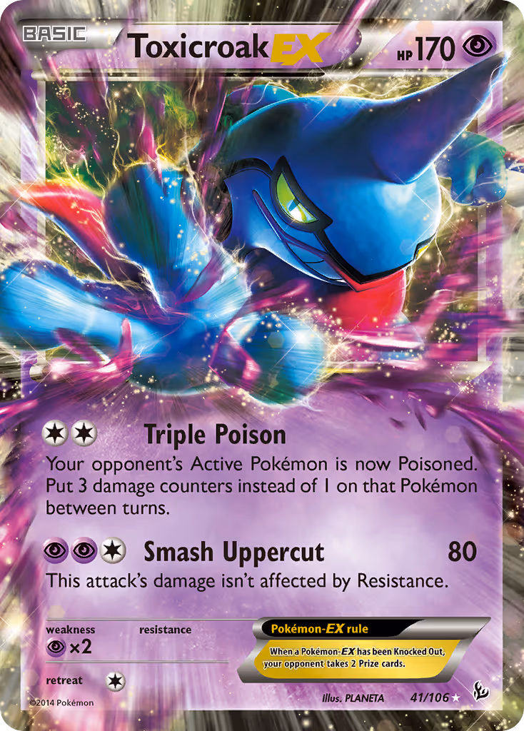 Toxicroak EX 41/106 Pokemon card