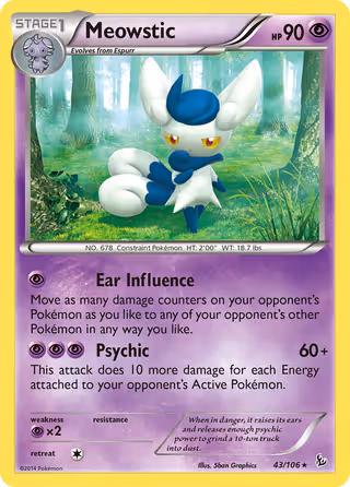 Meowstic 43/106 Pokemon card
