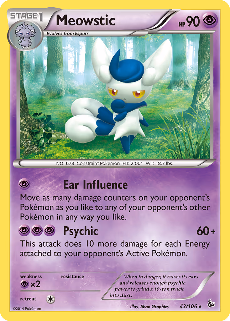 Meowstic 43/106 Pokemon card
