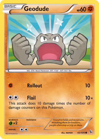 Geodude 45/106 Pokemon card
