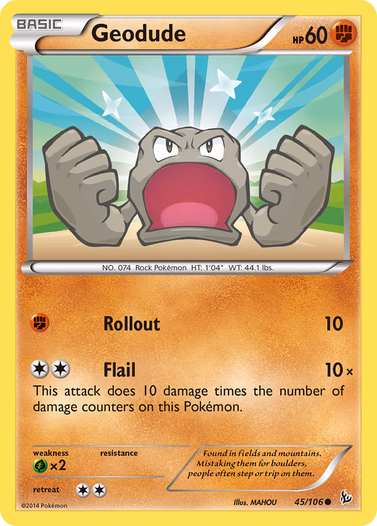 Geodude 45/106 Pokemon card