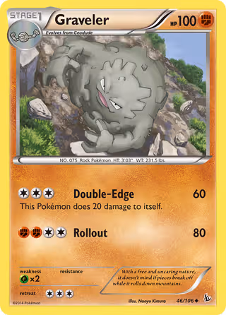 Graveler 46/106 Pokemon card