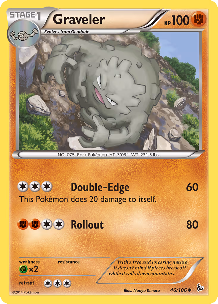 Graveler 46/106 Pokemon card
