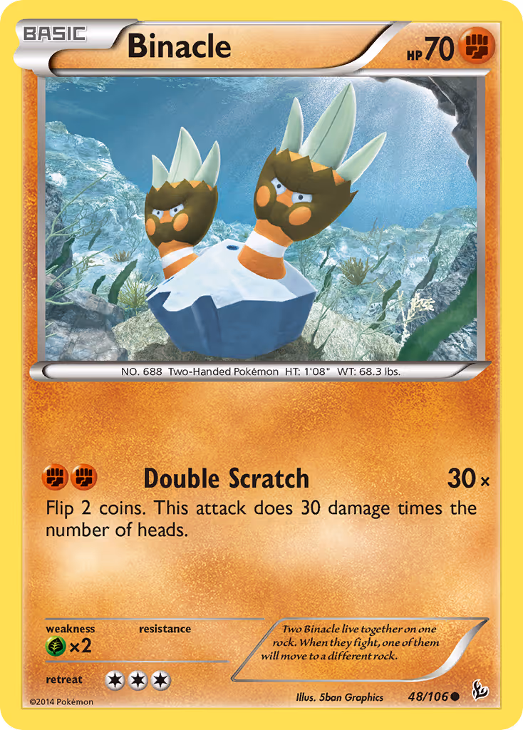 Binacle 48/106 Pokemon card
