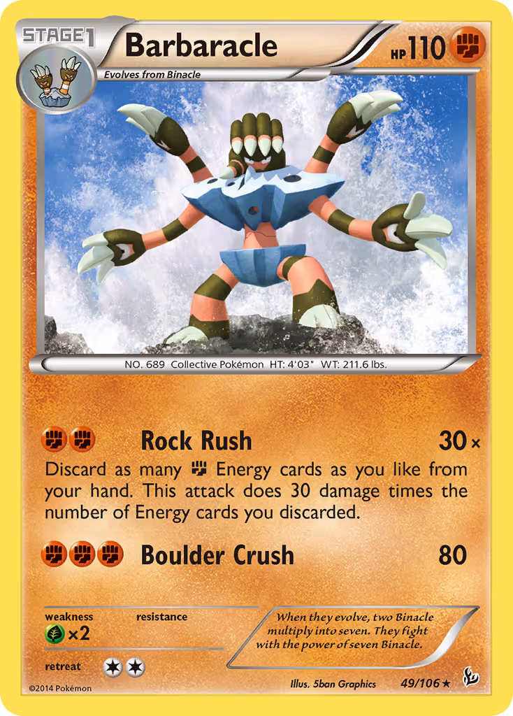 Barbaracle 49/106 Pokemon card