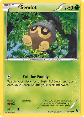 Seedot 5/106 Pokemon card