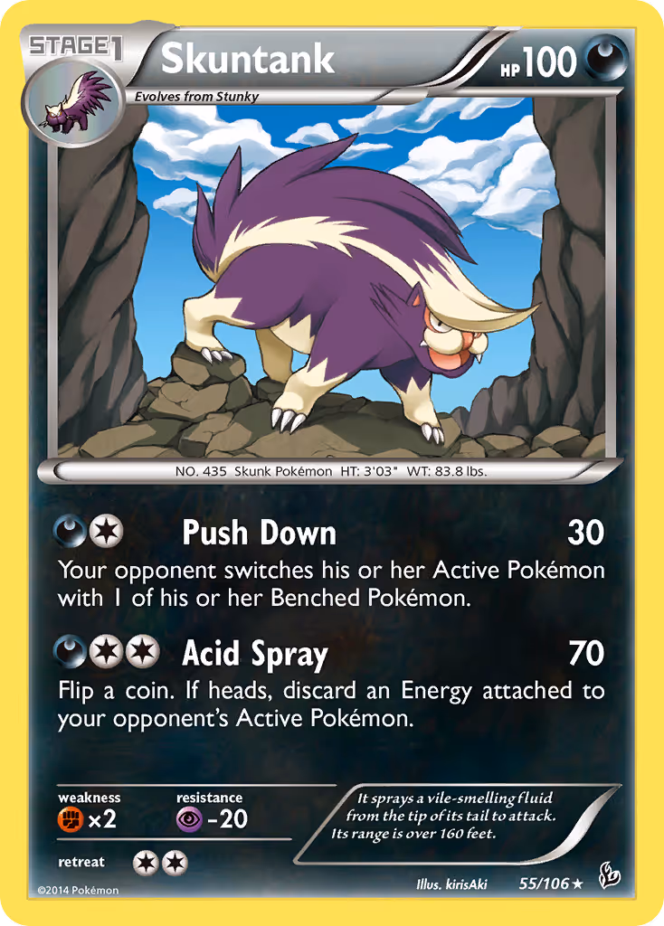 Skuntank 55/106 Pokemon card