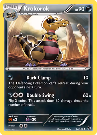 Krokorok 57/106 Pokemon card