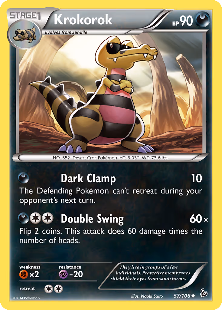 Krokorok 57/106 Pokemon card