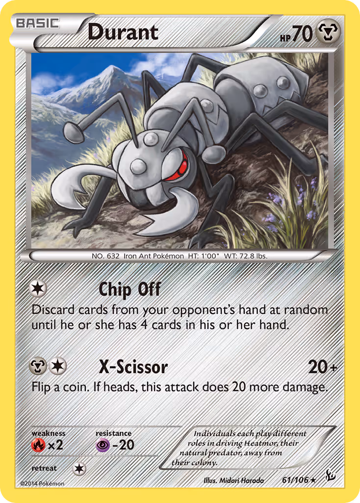 Durant 61/106 Pokemon card