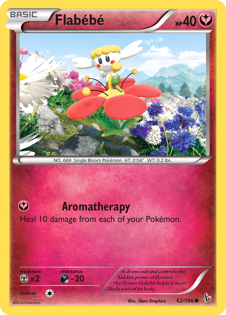 Flabébé 62/106 Pokemon card