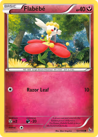 Flabébé 63/106 Pokemon card