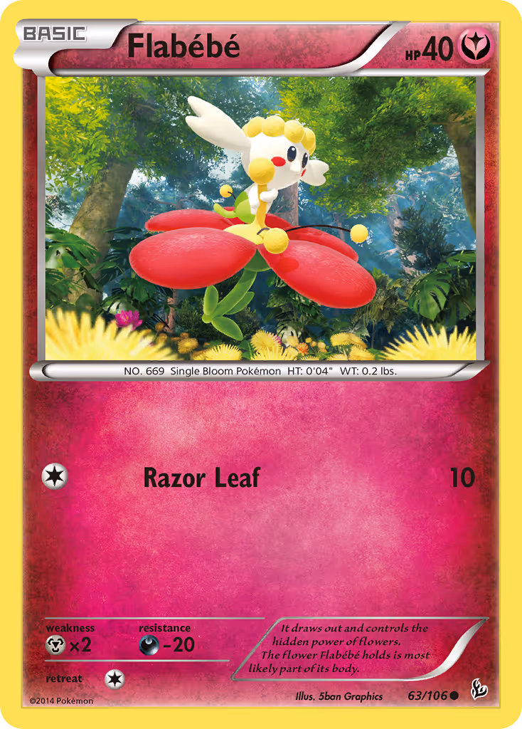 Flabébé 63/106 Pokemon card