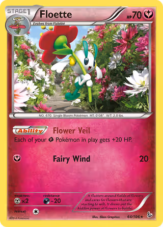 Floette 64/106 Pokemon card