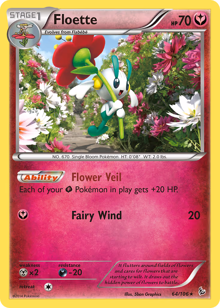 Floette 64/106 Pokemon card