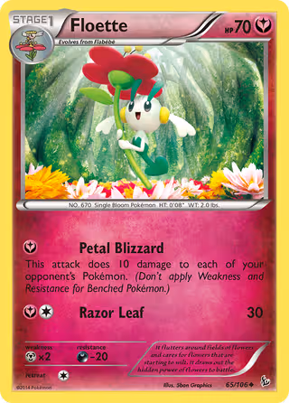 Floette 65/106 Pokemon card