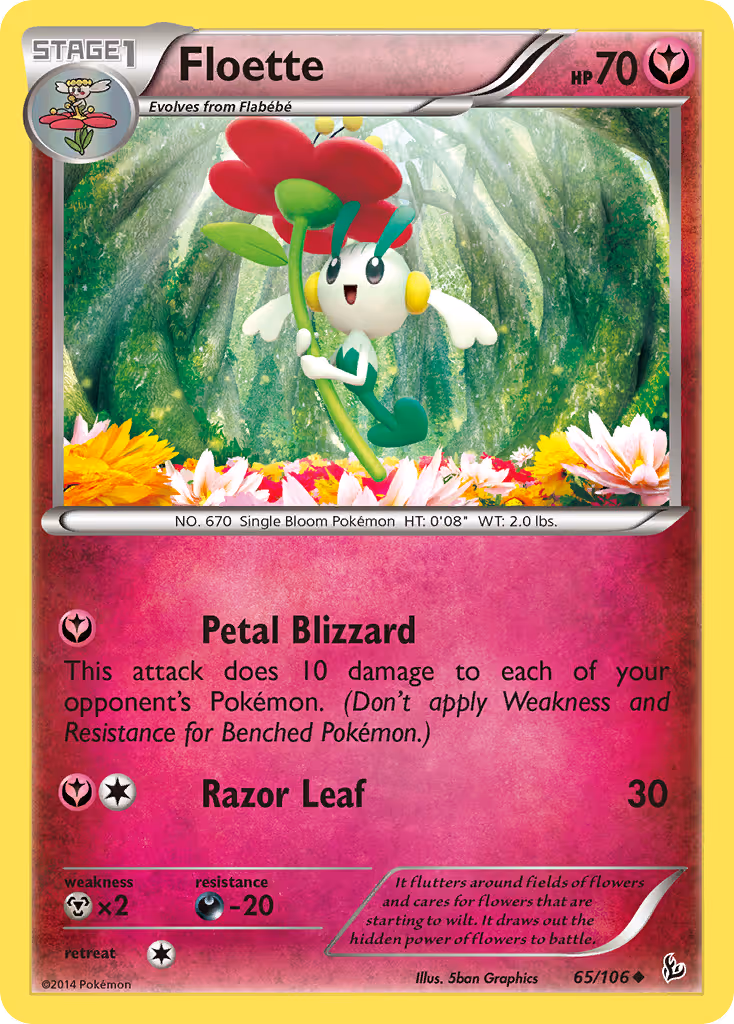 Floette 65/106 Pokemon card