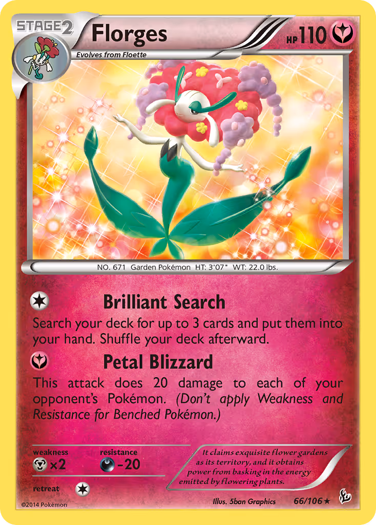 Florges 66/106 Pokemon card
