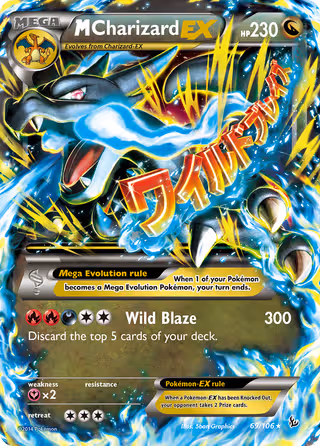 M Charizard EX 69/106 Pokemon card