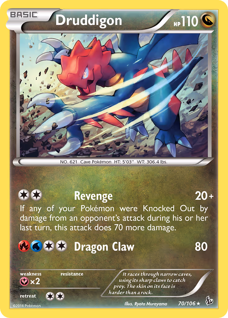 Druddigon 70/106 Pokemon card