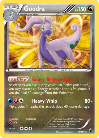 Goodra 74/106 Pokemon card