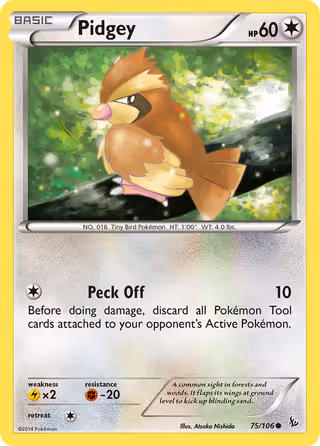 Pidgey 75/106 Pokemon card