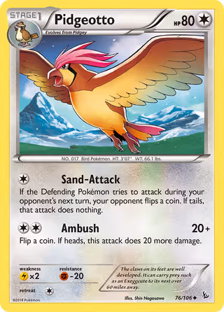 Pidgeotto 76/106 Pokemon card