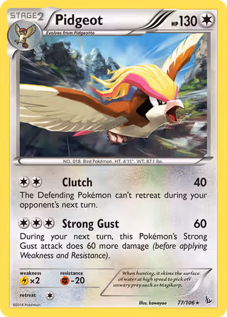 Pidgeot 77/106 Pokemon card
