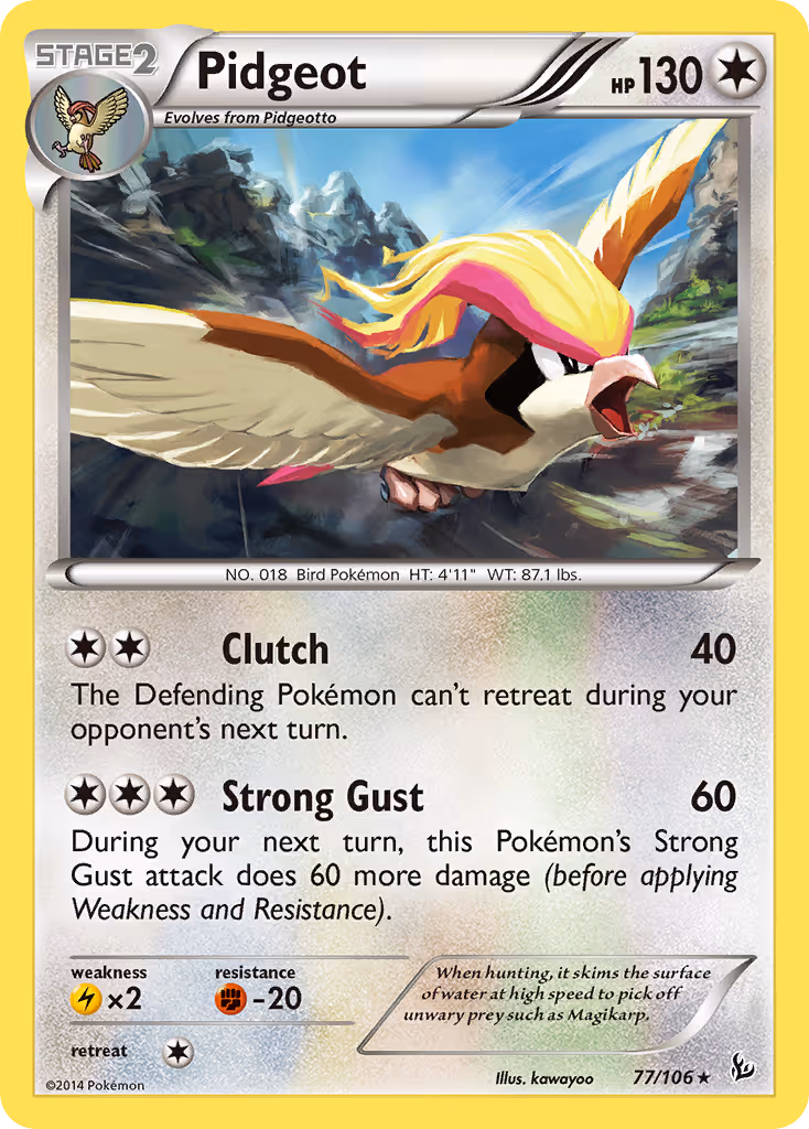 Pidgeot 77/106 Pokemon card
