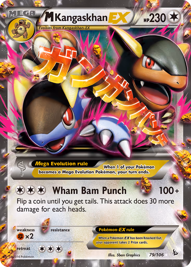 M Kangaskhan EX 79/106 Pokemon card