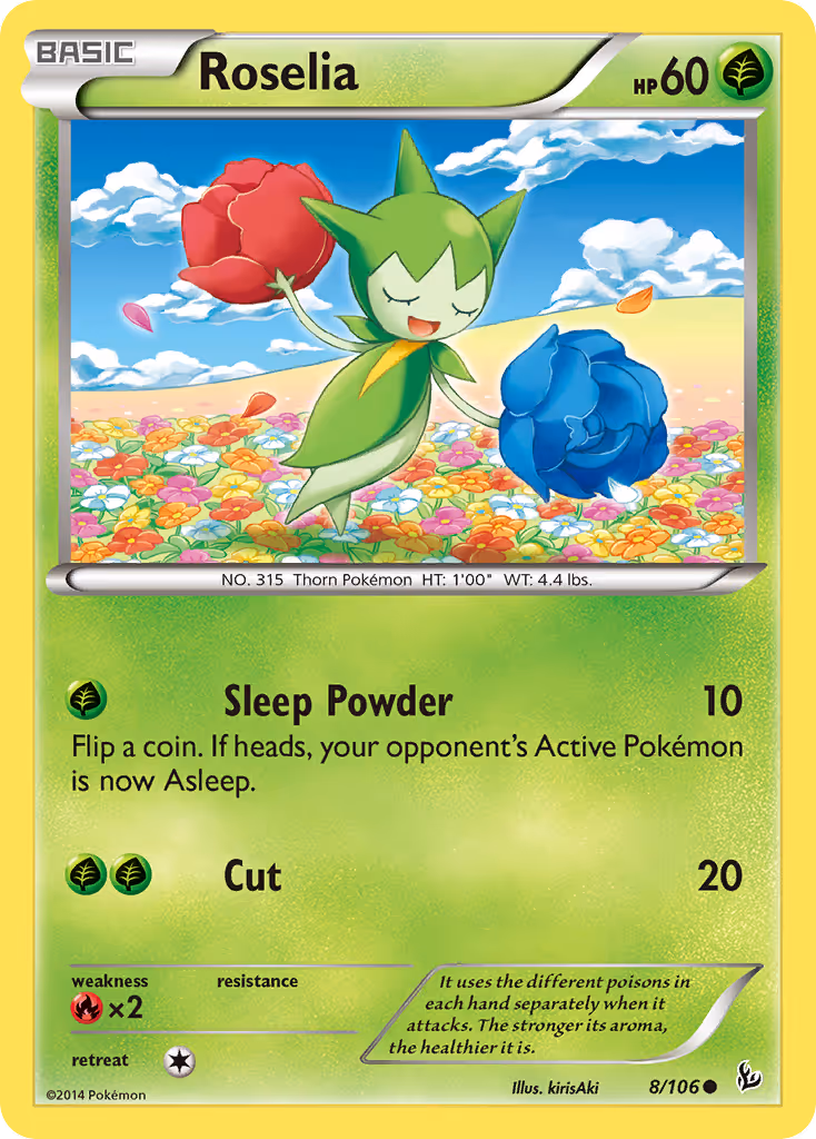 Roselia 8/106 Pokemon card