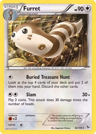 Furret 82/106 Pokemon card