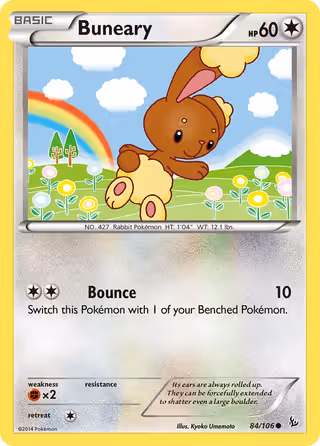 Buneary 84/106 Pokemon card