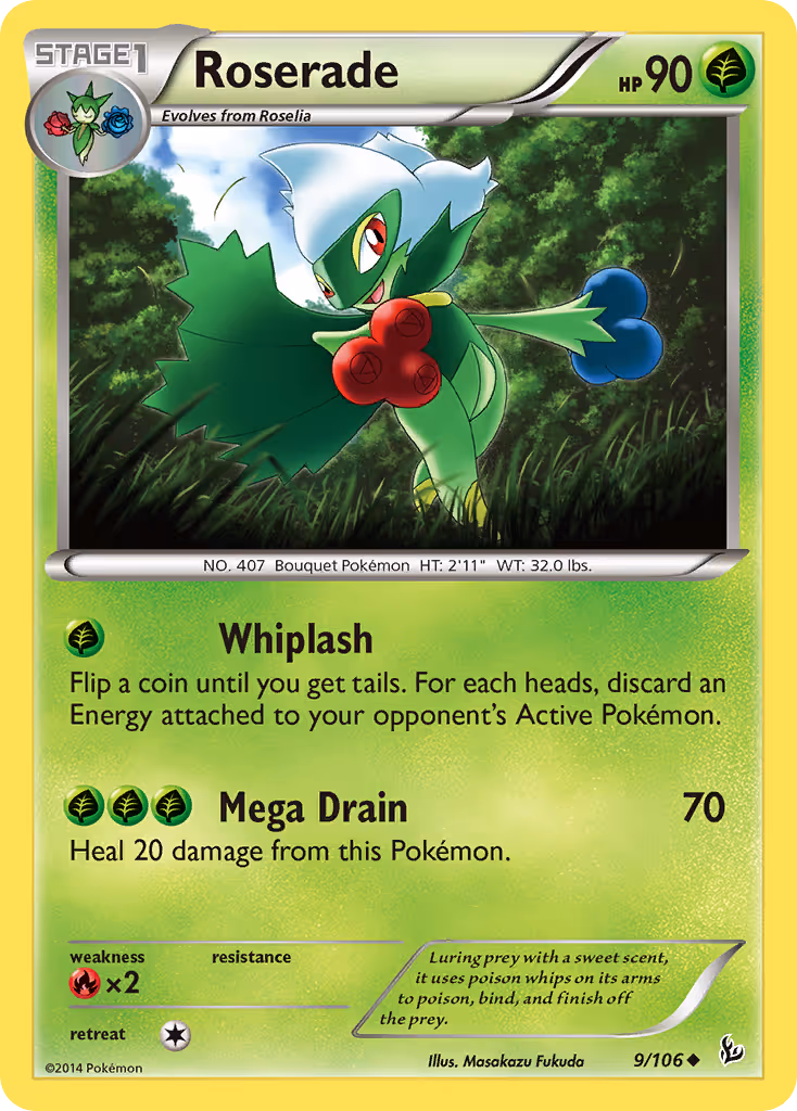 Roserade 9/106 Pokemon card
