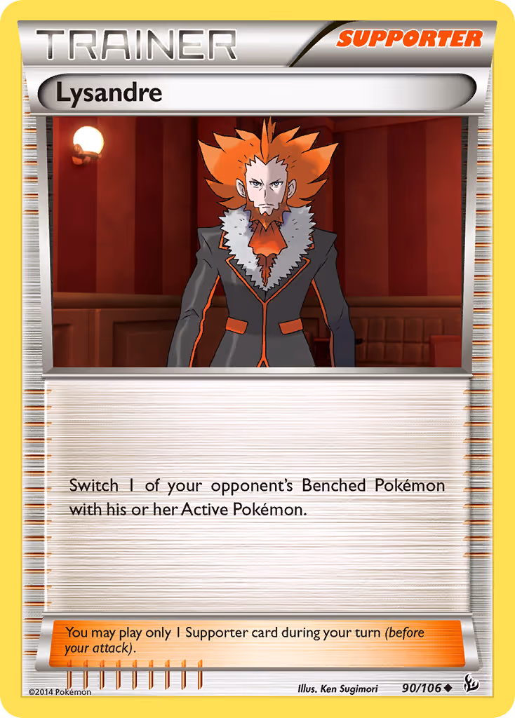 Lysandre 90/106 Pokemon card