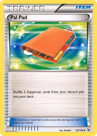 Pal Pad 92/106 Pokemon card
