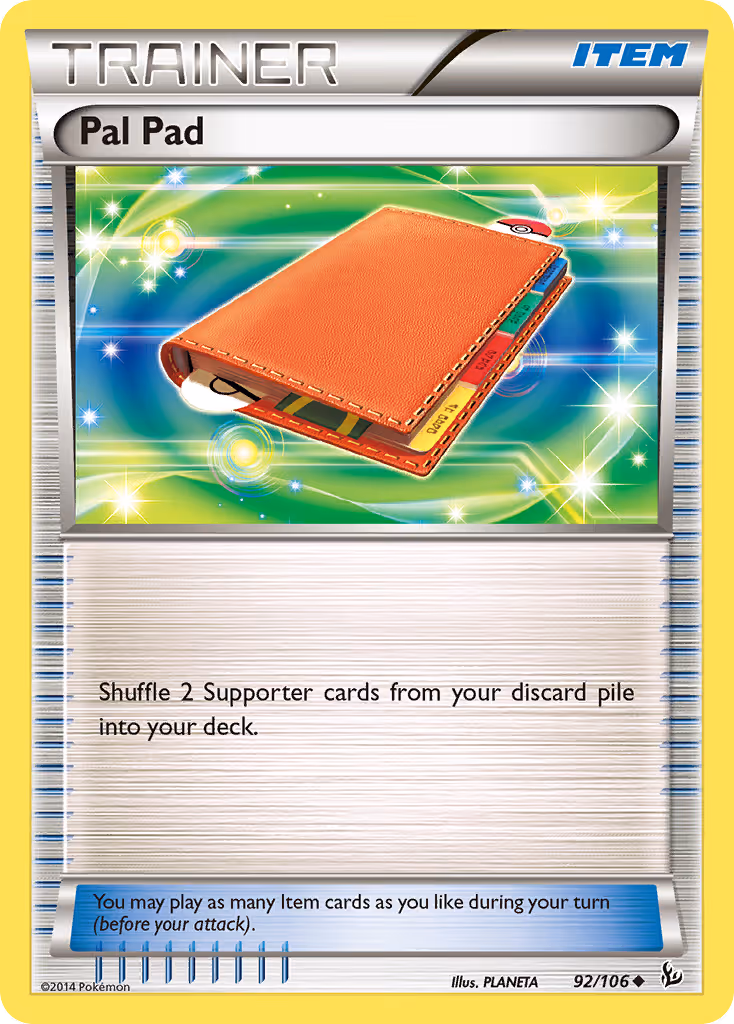 Pal Pad 92/106 Pokemon card